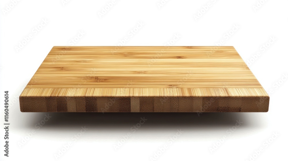 A smooth bamboo wooden table top with fine, natural grain details, set against a bright white background with a clipping path A smooth bamboo wooden table top with fine, natural grain details, set against a bright white background with a clipping path