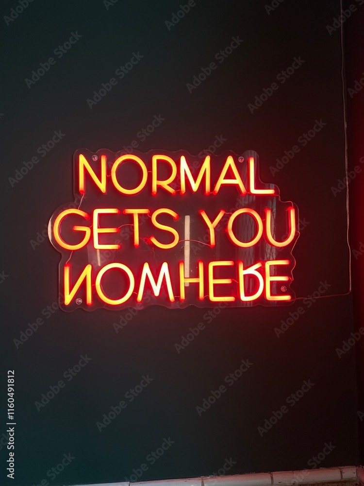 Obraz premium Neon sign with quote