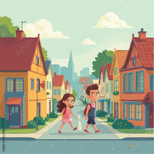 Students returning illustration vector design, School vector design