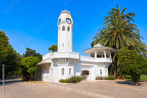 Clock Tower building in Kulturpark in Izmir city photo