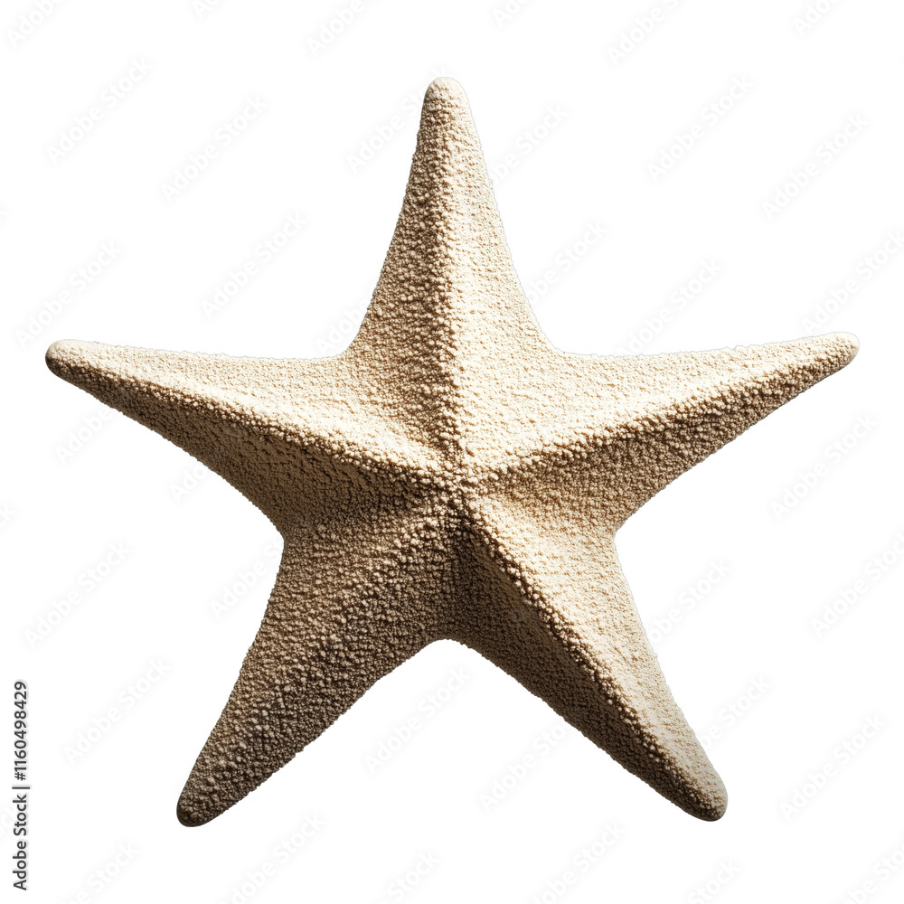 beige starfish with soft natural textures is isolated on transparency background, showcasing its intricate details and unique shape. starfish surface appears textured and tactile beige starfish with soft natural textures is isolated on transparency background, showcasing its intricate details and unique shape. starfish surface appears textured and tactile