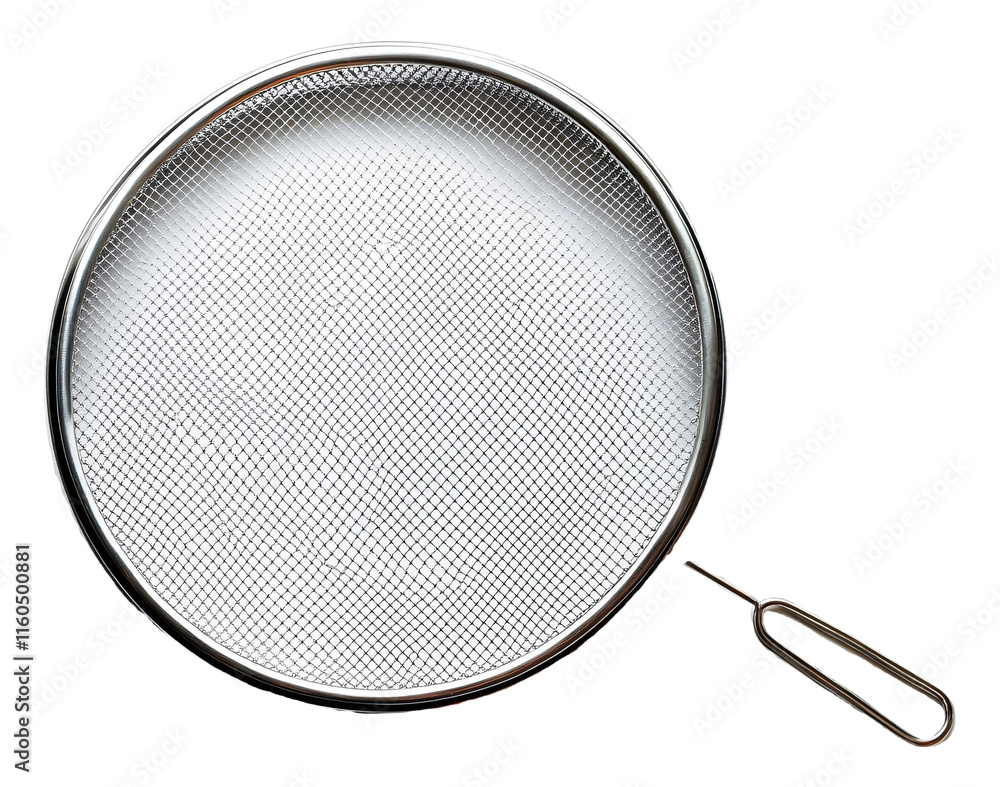 Sifter Screen for Even Flour Sifting - Isolated on White Background Sifter Screen for Even Flour Sifting - Isolated on White Background