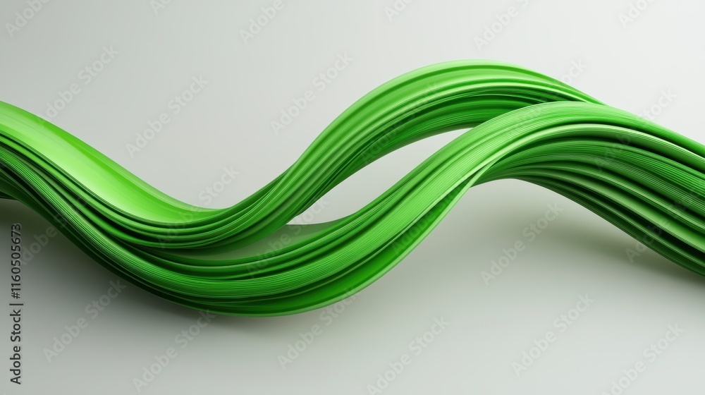 Dynamic flowing green wave, an abstract depiction of nature's undulating force in motion Dynamic flowing green wave, an abstract depiction of nature's undulating force in motion