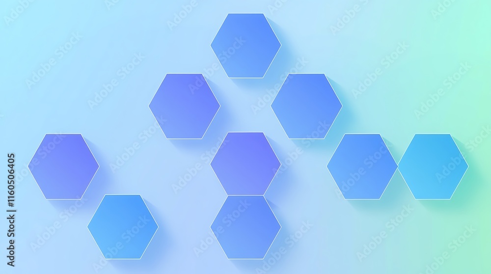 Abstract Hexagon Pattern: A subtle and stylish background featuring a scattered arrangement of hexagons in soft blue hues, ideal for modern presentations, websites, and design projects. Abstract Hexagon Pattern: A subtle and stylish background featuring a scattered arrangement of hexagons in soft blue hues, ideal for modern presentations, websites, and design projects.