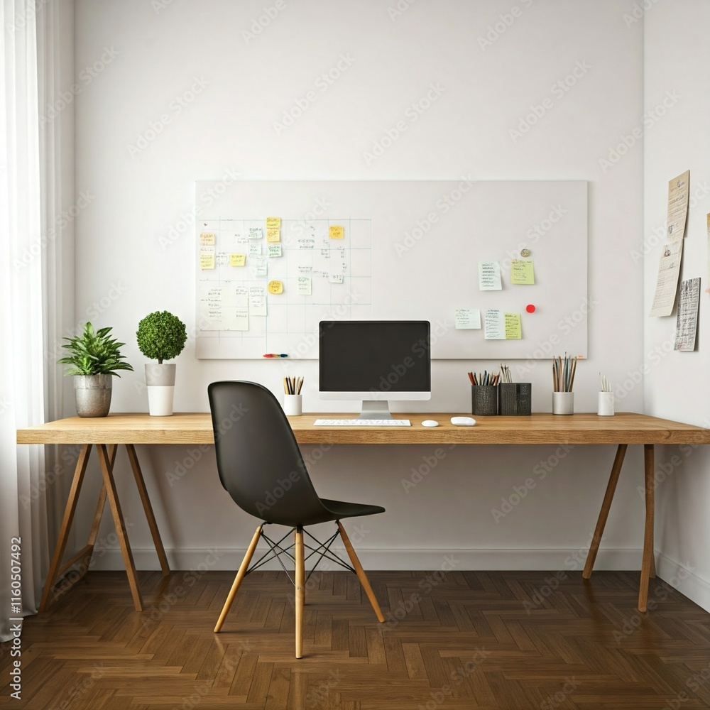 Fototapeta premium modern office interior with desk