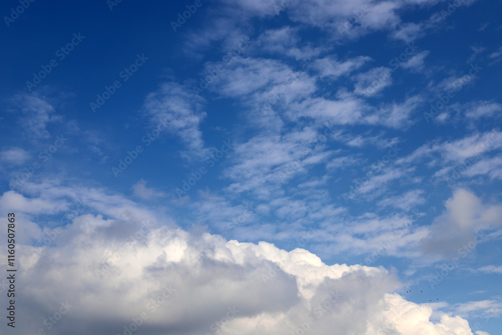 Obraz premium white clouds are floating across the sky