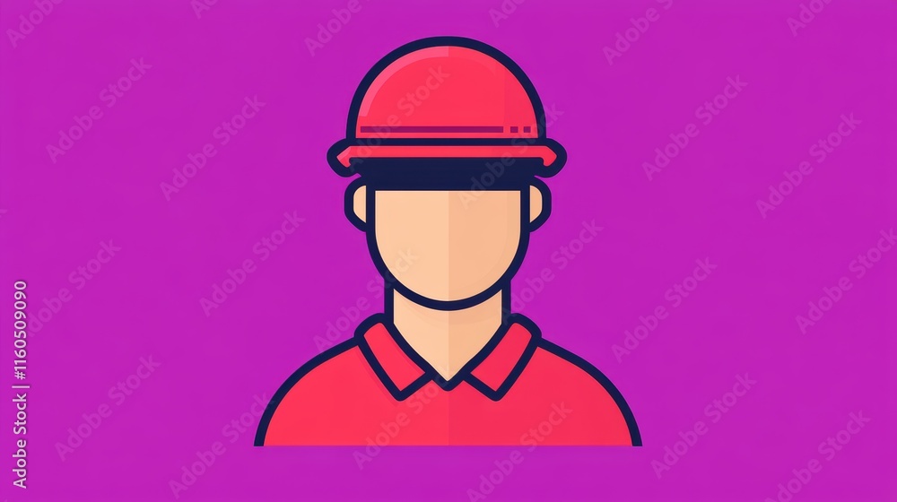 Construction site portrait, a man in hard hat focused on the job Construction site portrait, a man in hard hat focused on the job