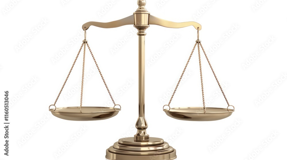 Golden scales of justice isolated on white. Golden scales of justice isolated on white.