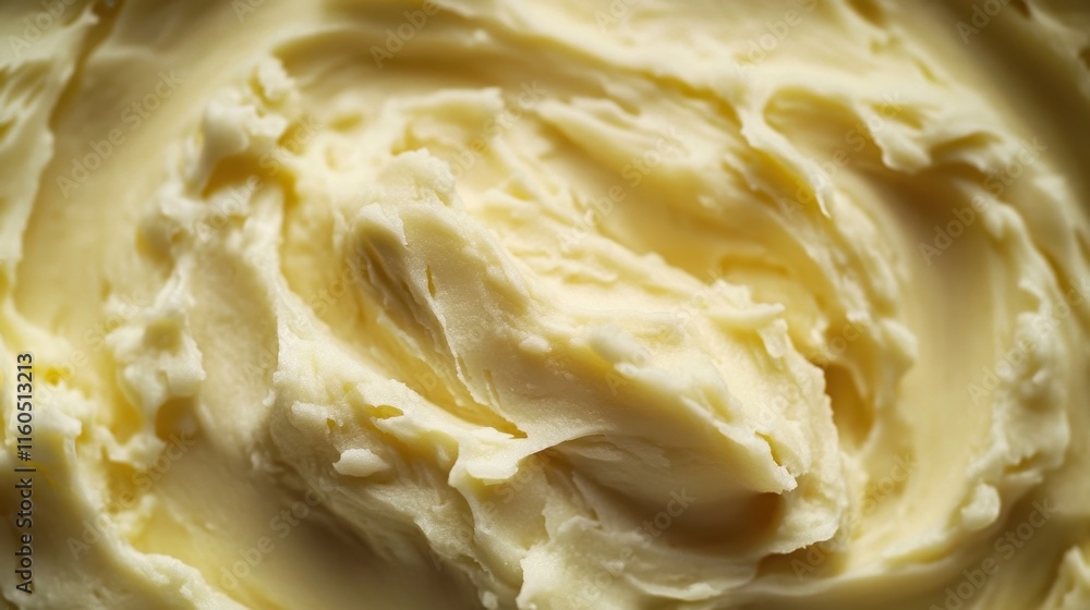 Close-up of creamy, pale yellow butter texture. Ideal for food blogs, recipes, or dairy product advertising. Close-up of creamy, pale yellow butter texture. Ideal for food blogs, recipes, or dairy product advertising.