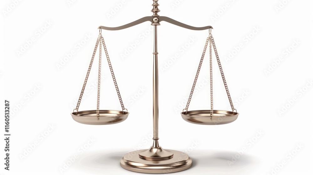 Classic bronze legal scales of justice.