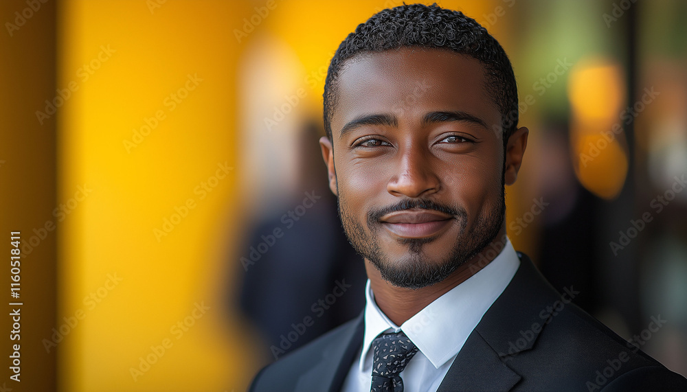 Male Headshot on Yellow Background Male Headshot on Yellow Background