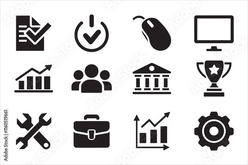 Business icon set.