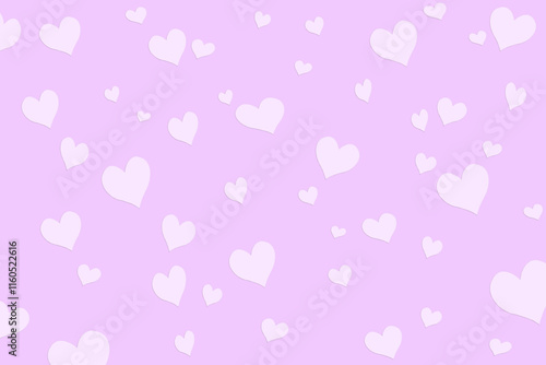 hearts on pastel background. valentine's day, hearts, greeting card