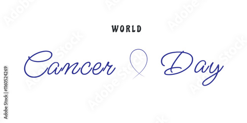 World cancer day banner. Vector illustration