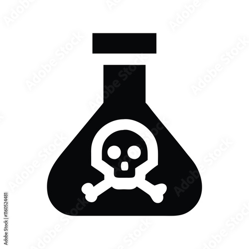 Poisonous Chemical in Laboratory Flask Symbol