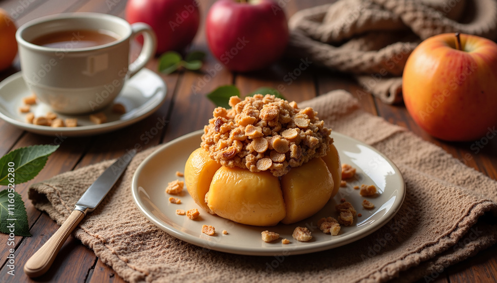 Apple Crumble with Tea and Apples Apple Crumble with Tea and Apples