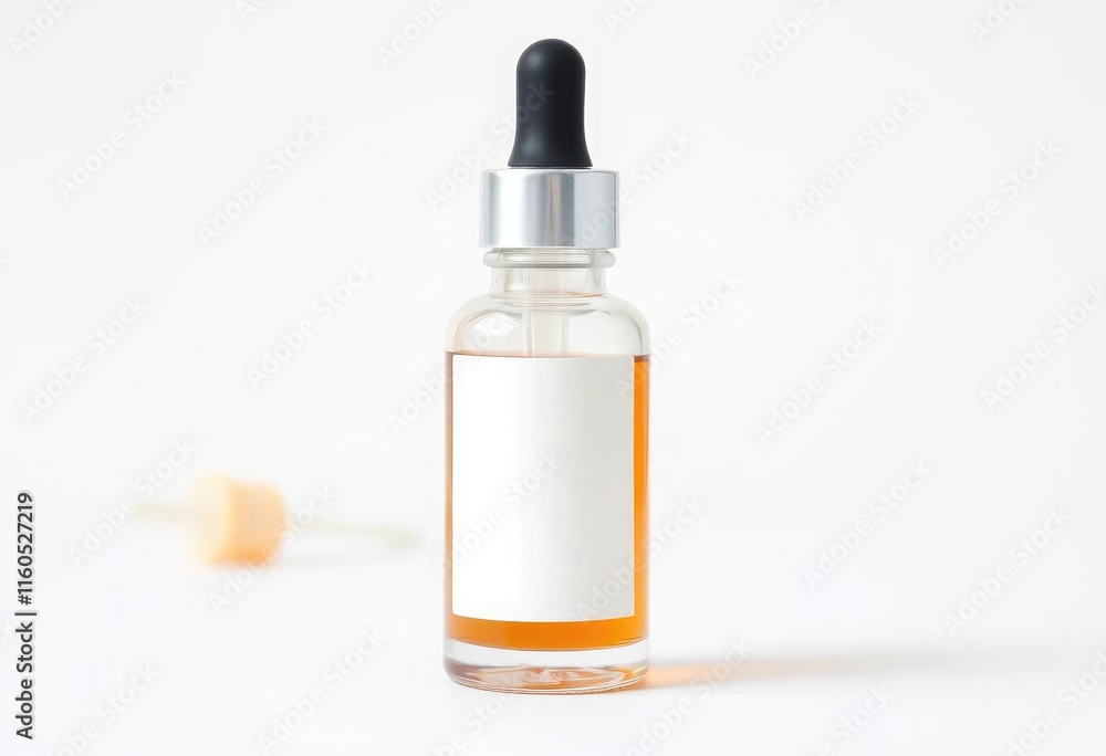 Face serum blank label with isolated on white background Face serum blank label with isolated on white background
