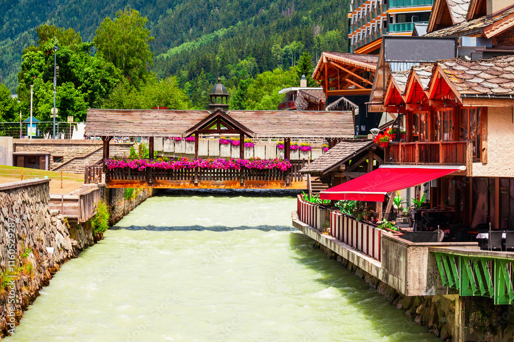 Fototapeta premium Chamonix Mont Blanc town, France