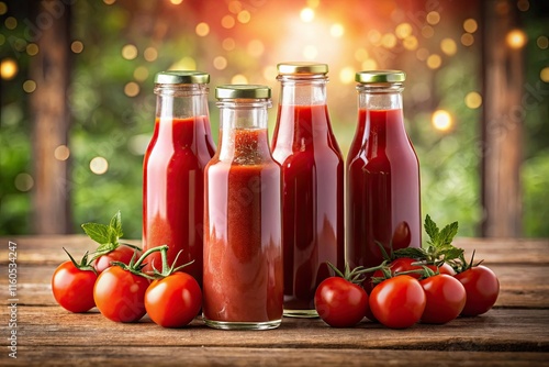 Crisp, bokeh-style tomato extract PNGsâ€”ideal high-resolution images for your food & drink designs. photo