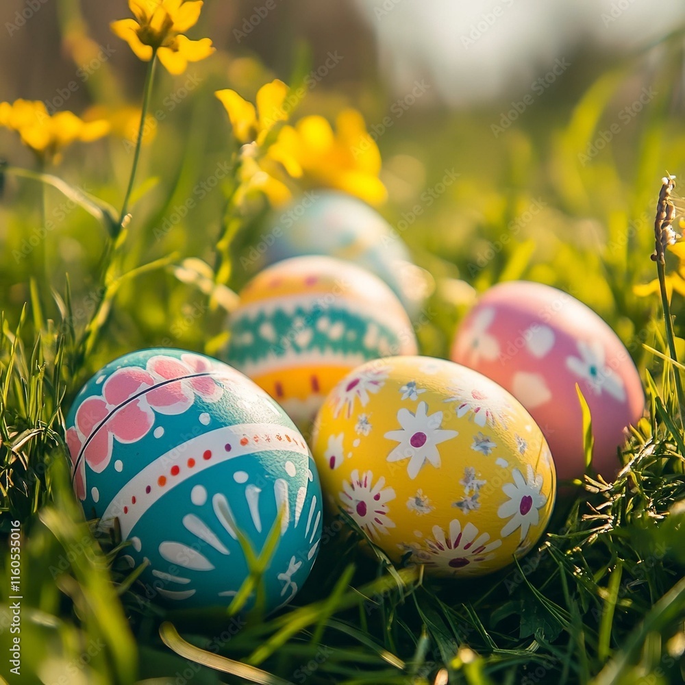 Easter eggs in spring Easter eggs in spring