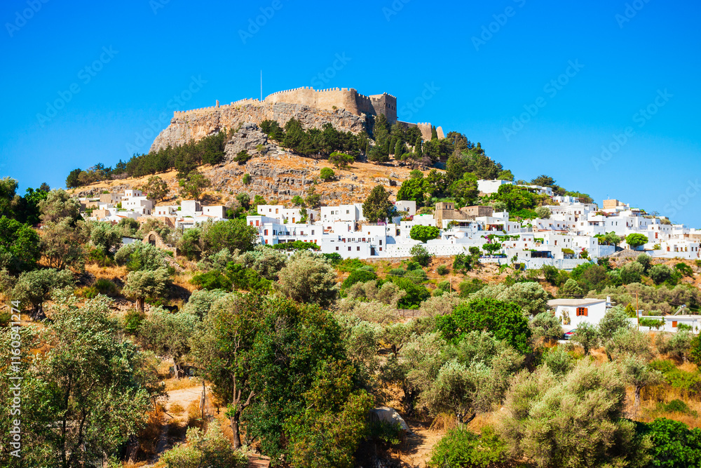 Fototapeta premium Lindos Acropolis in Rhodes island