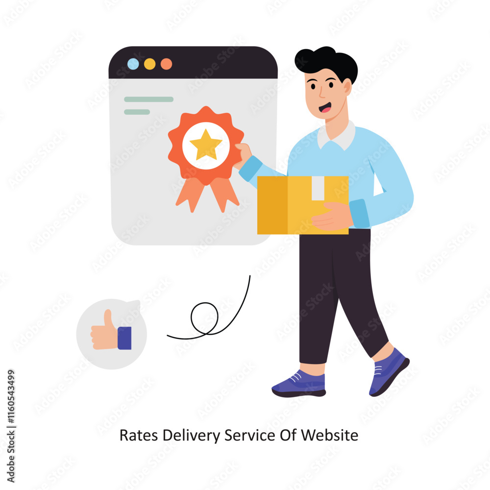 Rates Delivery Service Of Website concept vector illustration. Shopping and Sale isolated On white Background. Rates Delivery Service Of Website concept vector illustration. Shopping and Sale isolated On white Background.