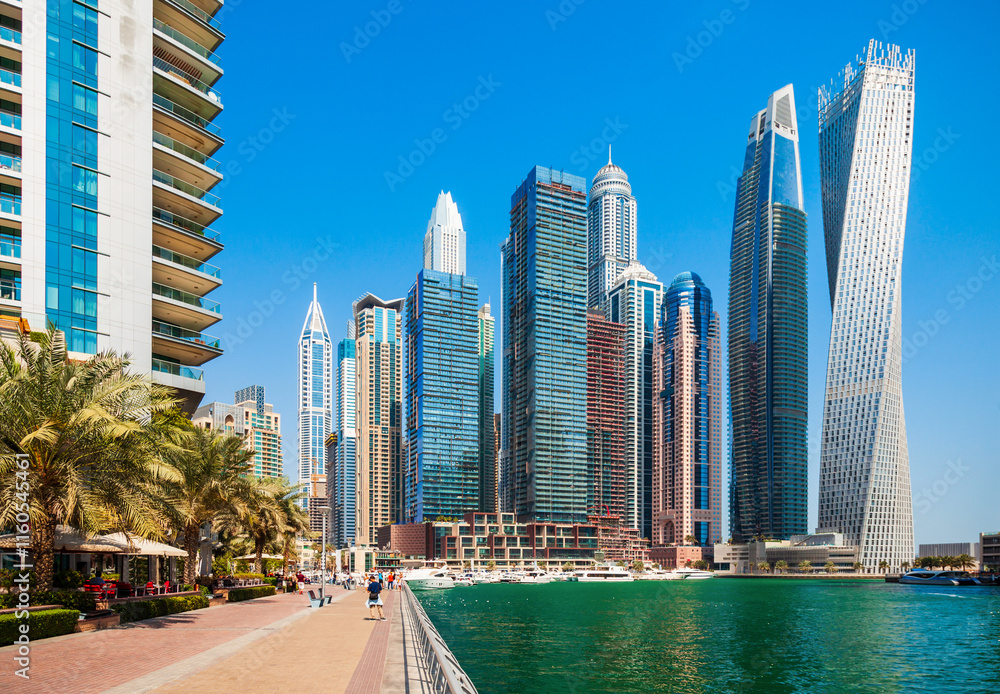 Fotografie Dubai Marina district in Dubai, UAE