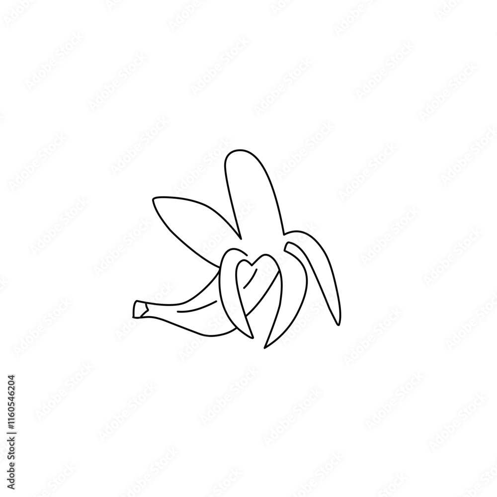 banana line illustration banana line illustration