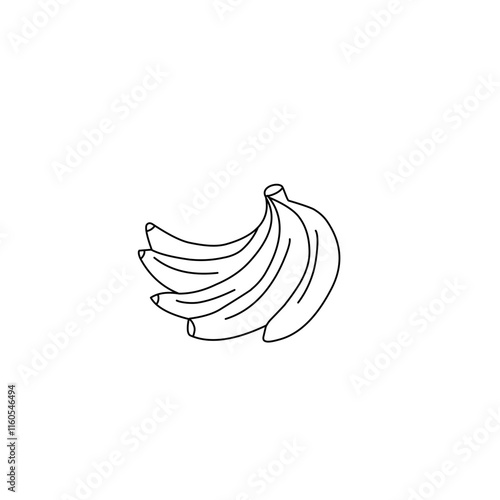 banana line illustration