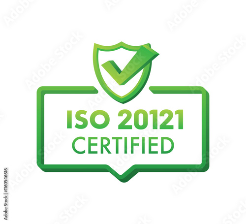 ISO 20121 Sustainable Event Management Icon – Green Event Planning Badge