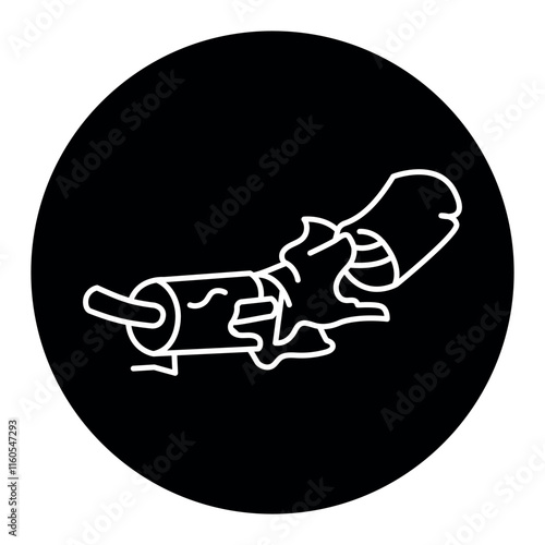 Guillain-Barre syndrome line black icon. Sign for web page, mobile app,