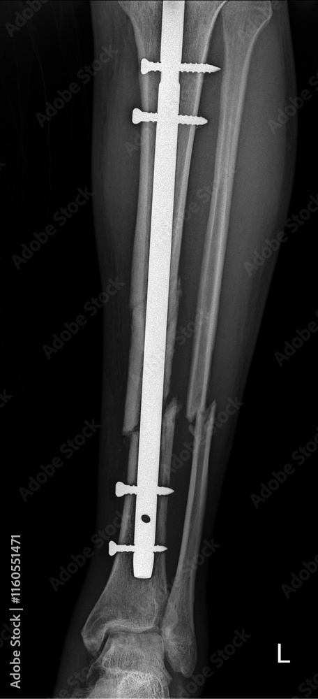 Plakat Tibia and Fibula Shaft Fractures X-ray – Obraz na Ścianę ...