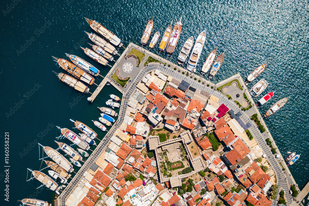 Marmaris aerial view in Turkey
