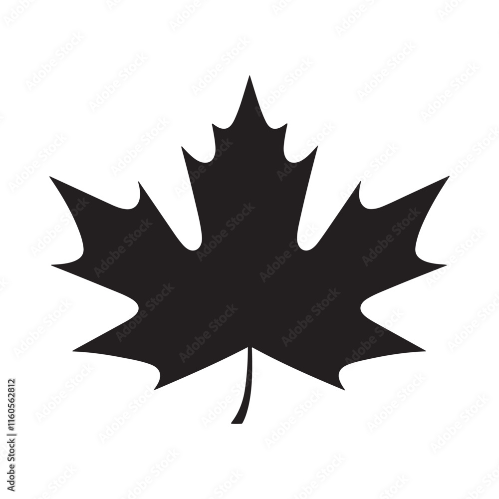 Canadian maple leaf silhouette vector icon illustration Canadian maple leaf silhouette vector icon illustration
