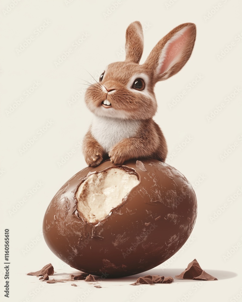 Obraz premium Kleiner Schokoladenhase