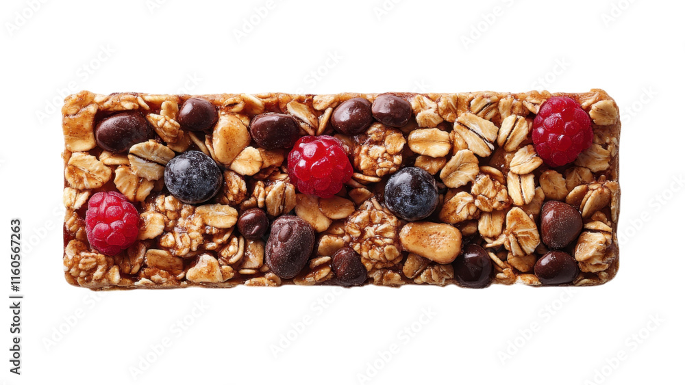 Minimalist Granola Bar on White, simple composition, emphasizes texture and form, ideal for health-focused branding or product display Minimalist Granola Bar on White, simple composition, emphasizes texture and form, ideal for health-focused branding or product display