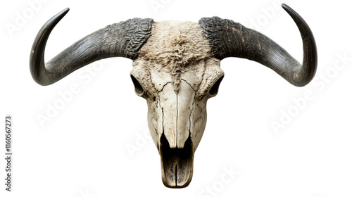 High-resolution bison hunting trophy image, Isolated transparent Background