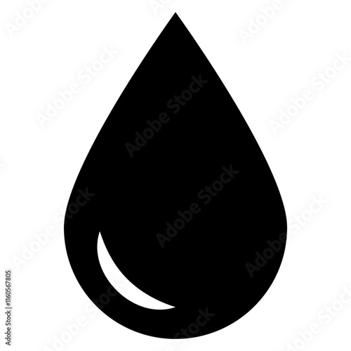 Water drop solid icon