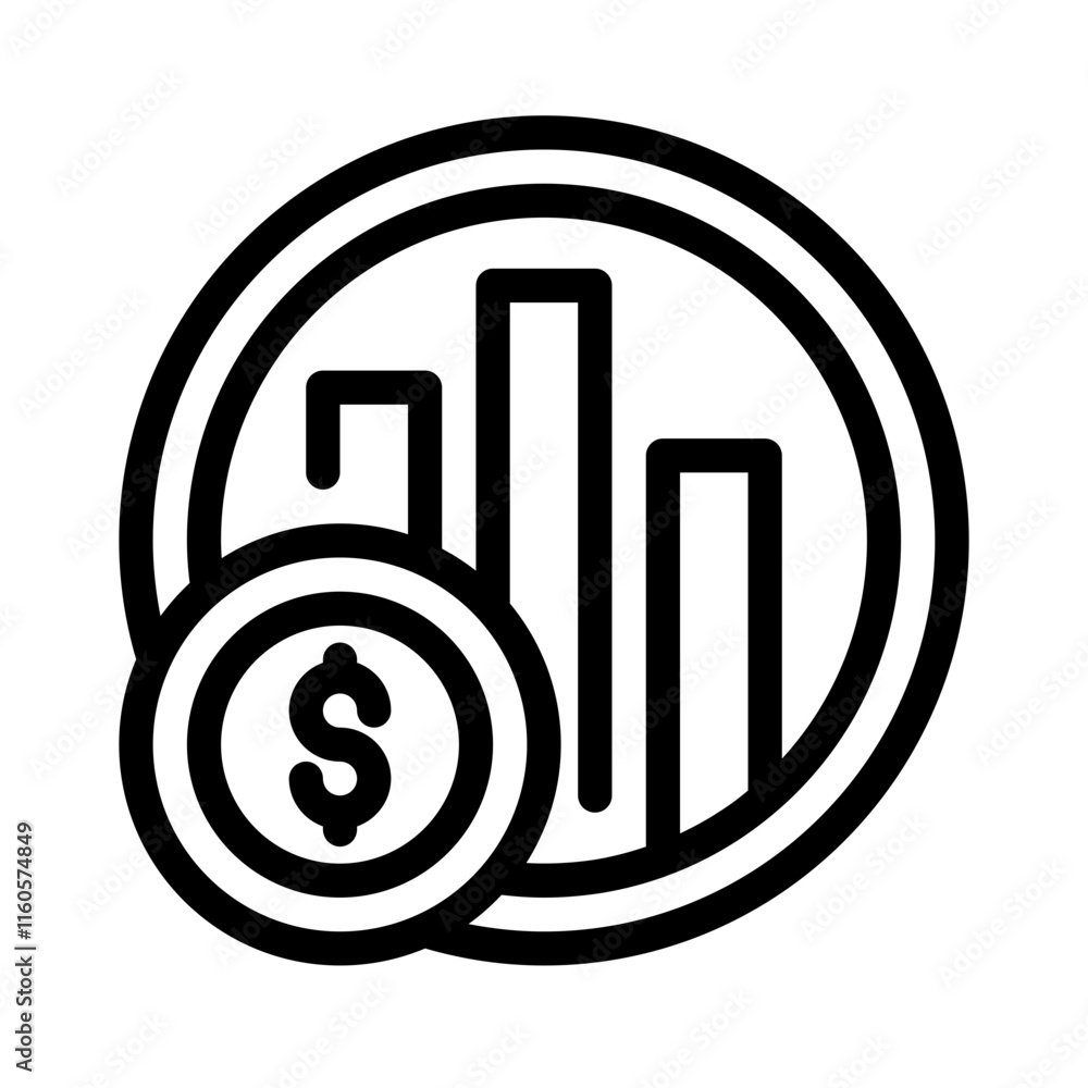 Icon Finance Assets With Style Outline Icon Finance Assets With Style Outline