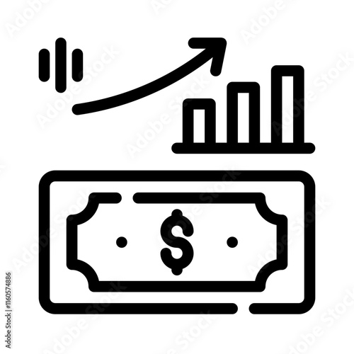 Icon Income Earnings With Style Outline 