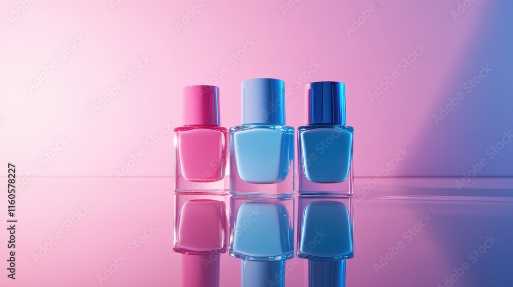 Blue Nail polish pattern background,Bottles of nail polish, each containing liquid cosmetics,Set colors nail polish isolated on color background,beauty,fashion concept,space for text. Blue Nail polish pattern background,Bottles of nail polish, each containing liquid cosmetics,Set colors nail polish isolated on color background,beauty,fashion concept,space for text.