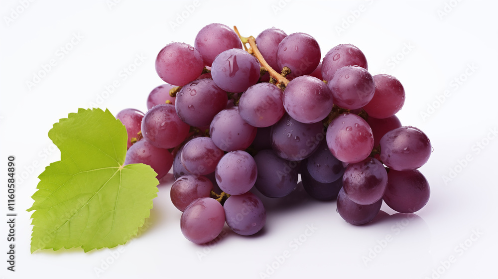 Fototapeta premium Natural Organic Grapes for Healthy Living isolated on white background