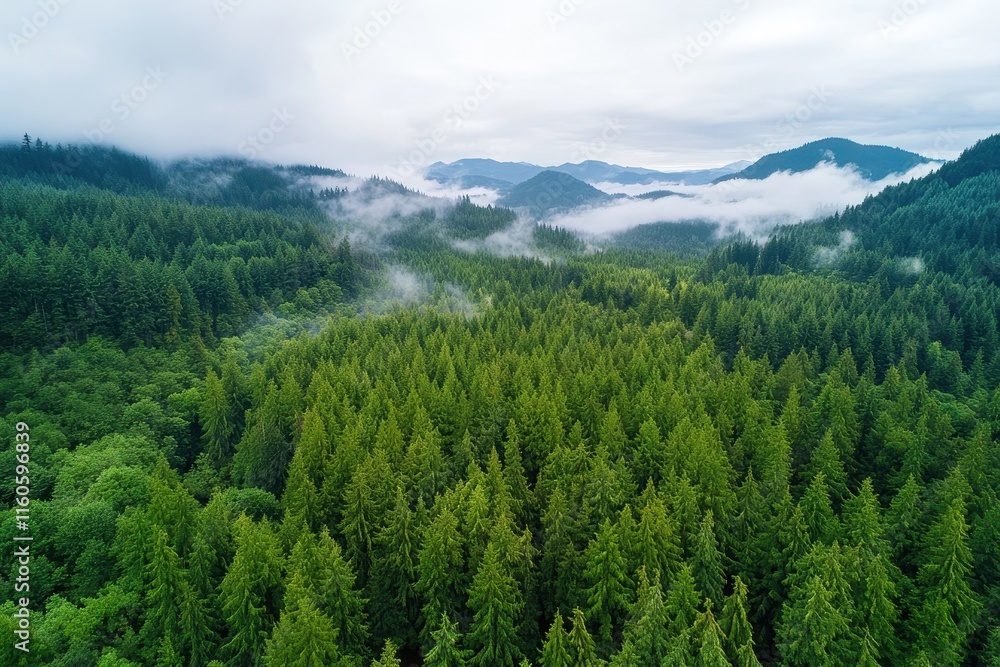 Obraz premium Revitalized Forest: Nature's Resilience in a Once Degraded Landscape