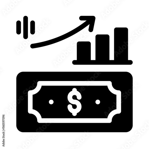 Icon Income Earnings With Style Glyph