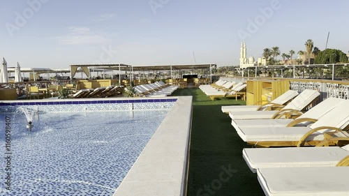 Relax by the rooftop pool on the Nile River Cruise and enjoy the breathtaking views of the River of the Pharaohs. This relaxing Nile experience offers a unique perspective of ancient Egypt.