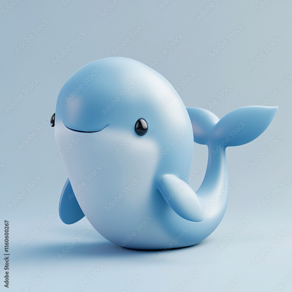 Charming cartoon whale in pastel blue tones underwater scene digital art whimsical environment playful perspective Charming cartoon whale in pastel blue tones underwater scene digital art whimsical environment playful perspective
