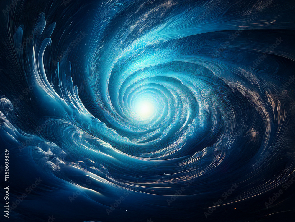 A mesmerizing swirling vortex of blue hues, radiating light from its center, evokes a sense of depth and mystery. The ethereal glow hints at a celestial or spiritual journey. A mesmerizing swirling vortex of blue hues, radiating light from its center, evokes a sense of depth and mystery. The ethereal glow hints at a celestial or spiritual journey.