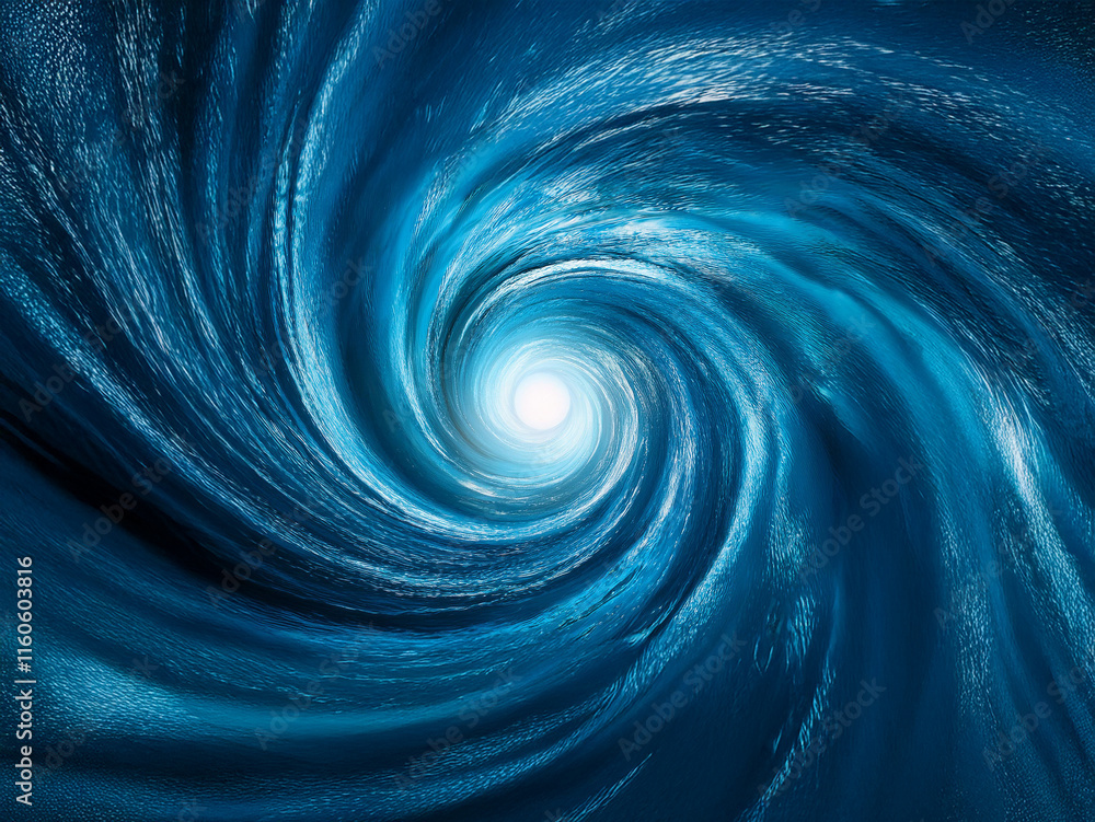 A mesmerizing vortex of deep blue water spirals inward, converging towards a bright central light. The swirling motion creates a sense of depth and mystery. A mesmerizing vortex of deep blue water spirals inward, converging towards a bright central light. The swirling motion creates a sense of depth and mystery.