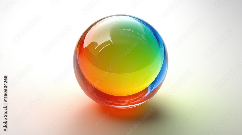 Colorful Abstract Sphere with Gradient Hues on Soft Background Colorful Abstract Sphere with Gradient Hues on Soft Background