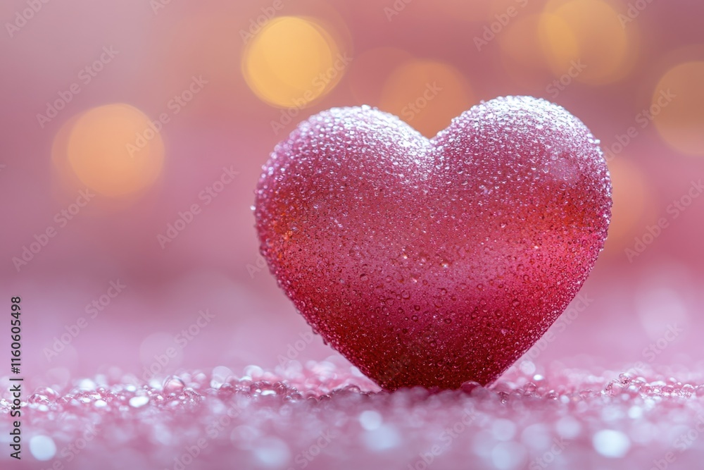 Obraz premium A heart-shaped object sits atop snow-covered ground, perfect for winter scenes and romantic occasions
